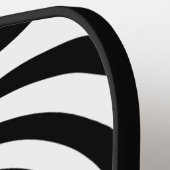 光学錯覚ボルテックスモノグラムブラック&ホワイト ピックルボールラケット (左詳細)