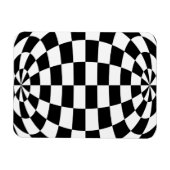 光学錯覚ラウンドチェッカー白黒 マグネット (横)