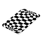 光学錯覚ラウンドチェッカー白黒 マグネット (左側)