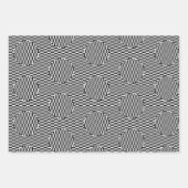 光学錯覚ラッピング紙セット ラッピングペーパーシート (正面)