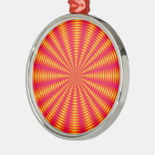 光学錯覚抽象デザイン。 メタルオーナメント (左)