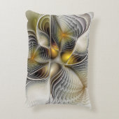 光学錯覚抽象芸術奥行き3Dフラクタル アクセントクッション (裏面(縦))