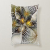 光学錯覚抽象芸術奥行き3Dフラクタル アクセントクッション (正面(垂直))