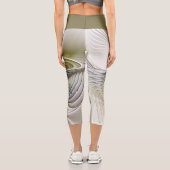 光学錯覚抽象芸術奥行き3Dフラクタル カプリレギンス (裏面)