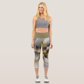 光学錯覚抽象芸術奥行き3Dフラクタル カプリレギンス (正面)