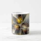 光学錯覚抽象芸術奥行き3Dフラクタル コーヒーマグカップ (中央)
