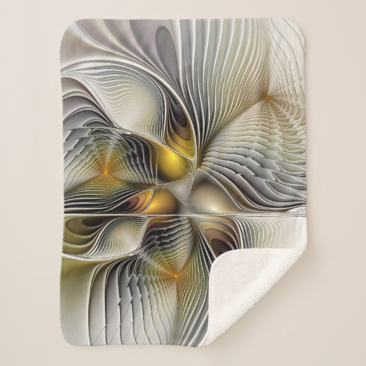 光学錯覚抽象芸術奥行き3Dフラクタル シェルパブランケット (正面)
