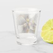 光学錯覚抽象芸術奥行き3Dフラクタル ショットグラス (裏面)