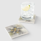 光学錯覚抽象芸術奥行き3Dフラクタル ストーンコースター (横)