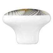 光学錯覚抽象芸術奥行き3Dフラクタル セラミックノブ (側面)