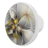 光学錯覚抽象芸術奥行き3Dフラクタル セラミックノブ (右)