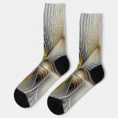 光学錯覚抽象芸術奥行き3Dフラクタル ソックス (左)