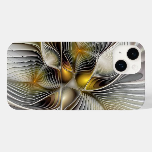 光学錯覚抽象芸術奥行き3Dフラクタル Case-Mate iPhoneケース (裏面 (横))