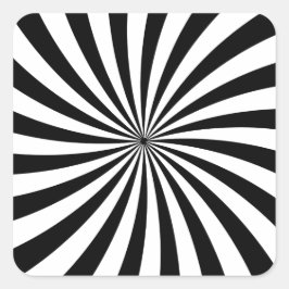 光学錯覚白黒旋回 スクエアシール