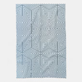 光学錯覚3D正方形ダイヤモンド皿 キッチンタオル (縦)