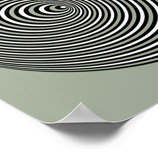 光学錯覚3D白色光学円3 D ポスター (角)