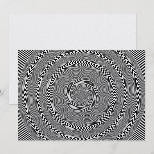 光学錯覚 – 催眠簡単 招待状 (正面/裏面)