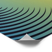 光学錯覚、線形円、シームレスなパターン ポスター (角)