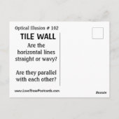 光学錯覚#102タイル壁 ポストカード (裏面)