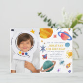 光宇宙飛行士の惑星宇宙ボーイ誕生日 招待状 (スタンド正面)