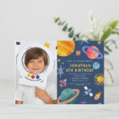 光宇宙飛行士の惑星宇宙ボーイ誕生日 招待状 (スタンド正面)