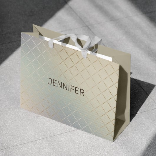 光彩溢れる モダン ラグジュアリー モノグラム ラージペーパーバッグ