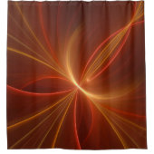 光抽象芸術フラクタルモダンアートとの踊り シャワーカーテン (正面)