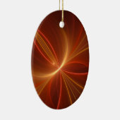 光抽象芸術フラクタルモダンアートとの踊り セラミックオーナメント (右)