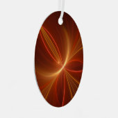 光抽象芸術フラクタルモダンアートとの踊り メタルオーナメント (正面右)