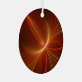 光抽象芸術フラクタルモダンアートとの踊り メタルオーナメント (正面右)