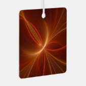 光抽象芸術フラクタルモダンアートとの踊り メタルオーナメント (正面右)