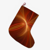 光抽象芸術フラクタルモダンアートとの踊り ラージクリスマスストッキング (正面 (吊り時))