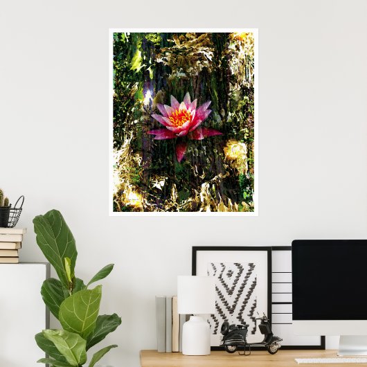 光抽象芸術4:私たちのハート ポスター (ホームオフィス)