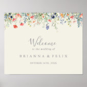 光数々の色の野結婚花の歓迎 ポスター (正面)