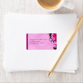 光明るい赤紫色マゼンダ結婚フローラ住所 シール (インサイチュ)