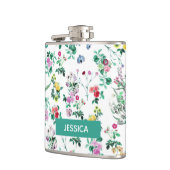 光春フローラルパタパーソナライズされたーン フラスク (左)