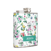光春フローラルパタパーソナライズされたーン フラスク (右)