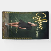 光未来は明るいおもしろいイエローネオン卒業 横断幕 (横)