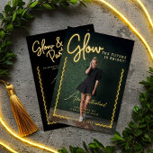 光未来は明るいおもしろいイエローネオン卒業 箔招待状