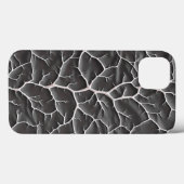 光沢あるダークグレーのiPhoneケース ブランチテクスチャー Case-Mate iPhoneケース (裏面 (横))