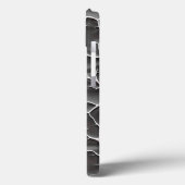 光沢あるダークグレーのiPhoneケース ブランチテクスチャー Case-Mate iPhoneケース (裏面 / 左)
