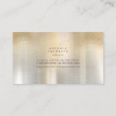 光沢および光沢美容師金ゴールド/シルバーID814 名刺 (裏面)