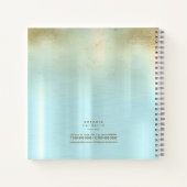 光沢および光沢美容師金ゴールド/ティール(緑がかった色)ID814 ノートブック (裏面)