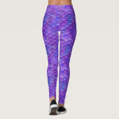 光沢お洒落のある紫の人魚はかりで測 レギンス (裏面)