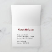 光沢があり、お祝い、休日のパーティInvitatition 招待状 (内部)