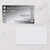 光沢があるギアのパンチカード ロイヤリティカード (正面/裏面)