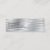 光沢があるクロムストライプの小型名刺 スキニー名刺 (裏面)