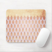 光沢があるサーモンピンクのグリッターの人魚の魚スケール マウスパッド (マウス)