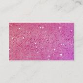 光沢があるショッキングピンクのグリッター-輝き 名刺 (正面)