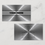 光沢があるステンレス鋼の金属 名刺 (正面/裏面)